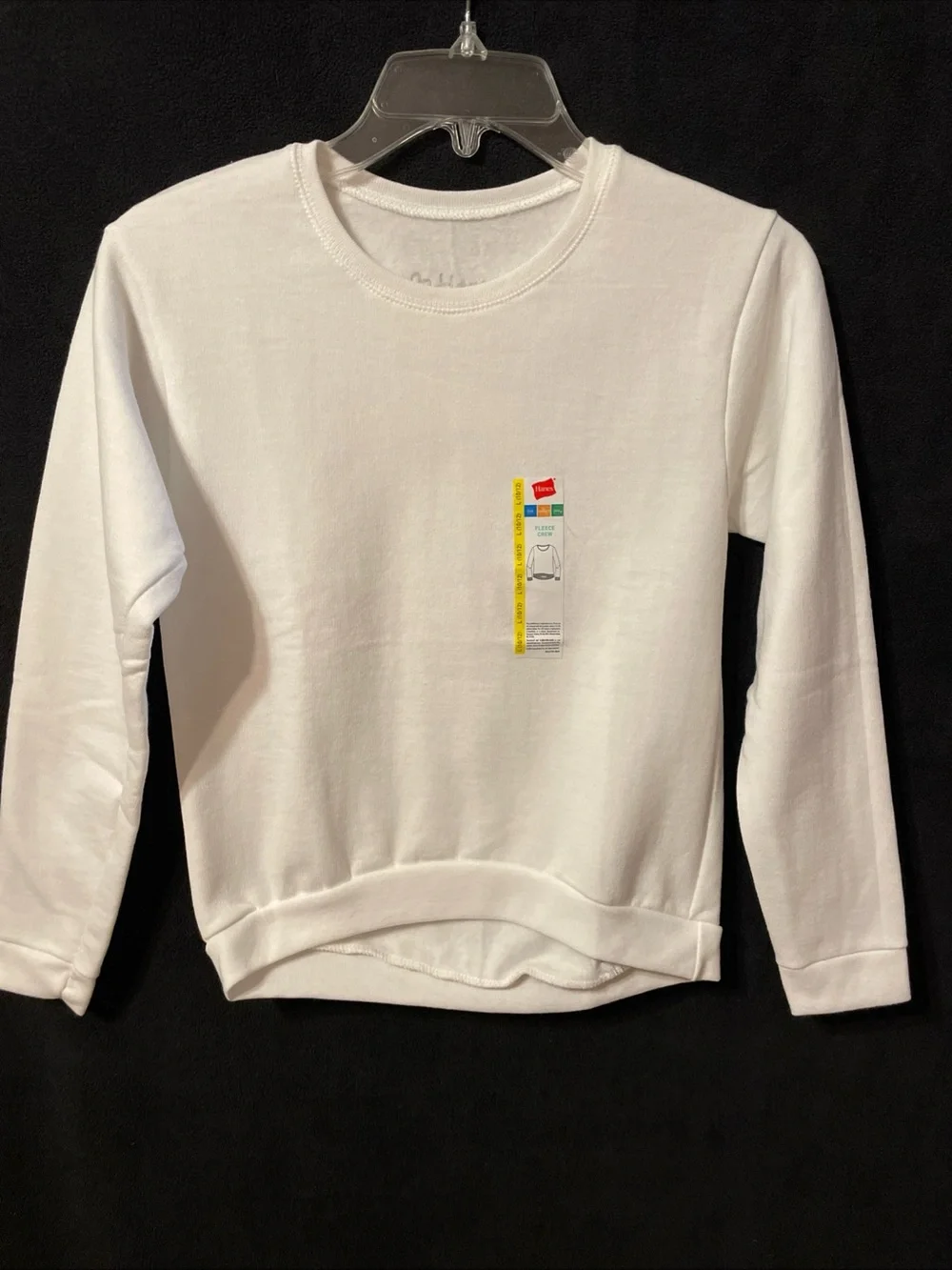 NWT Hanes Kids White Crewneck Sweatshirt
